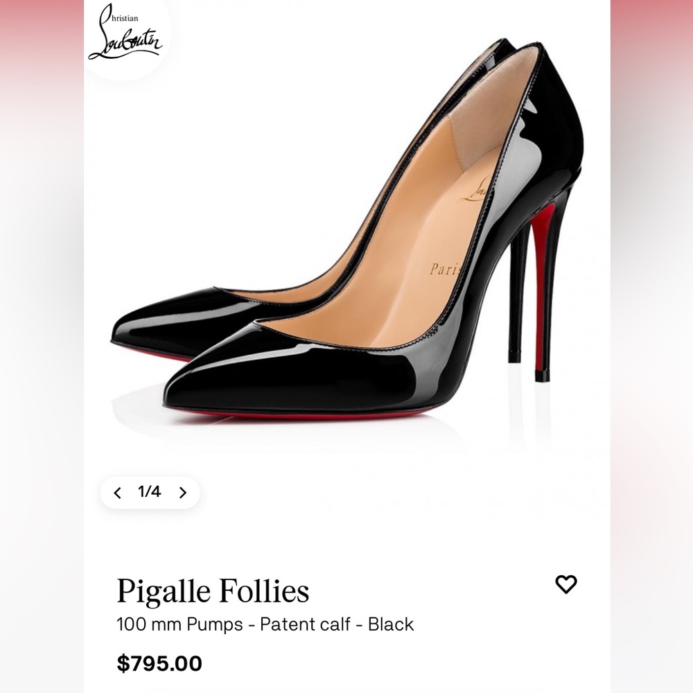 Christian Louboutin Pigalle 120 Black Patent Pumps